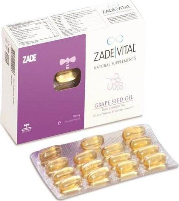 Zade Vital Üzüm Çekirdeği Yagı Blister 30 Kapsül - Image 1