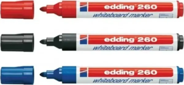 Edding 260 Beyaz Yazı Tahtası Kalemi Silinebilir 3 Renk - Image 1