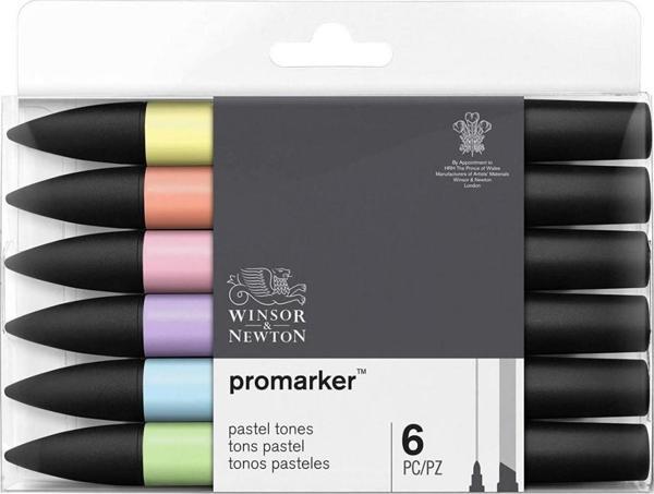 Winsor & Newton Promarker 6'lı Set Pastel Tones - Image 1