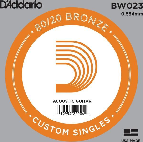 D'Addario BW023 Akustik Tek Tel Bronze Wound Tek Tel (Sol) - Image 1