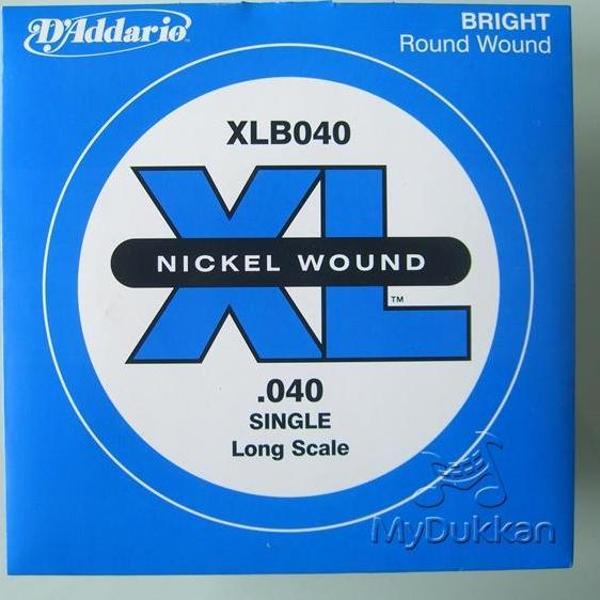 D'Addario Nickel Wound Single Long Scale .040 - XLB040 Bas Gitar - Image 1