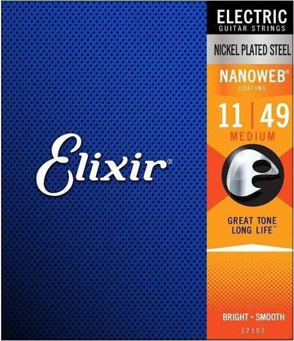 Elixir 12102 011-049 Nanoweb Elektro Gitar Teli  - Image 1