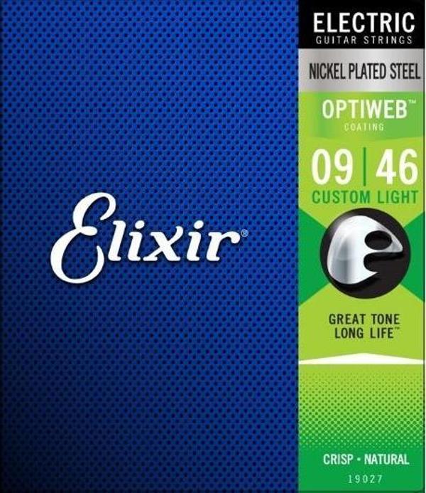 Elixir 19027 Optiweb Custom Light Elektro Gitar Teli 9-46 - Image 1