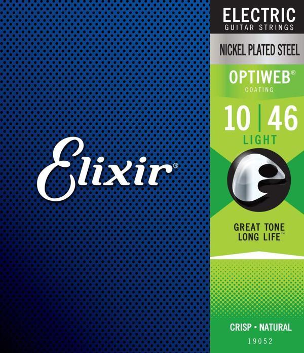 Elixir 19052 Optiweb Light Elektro Gitar Teli (10-46) - Image 1