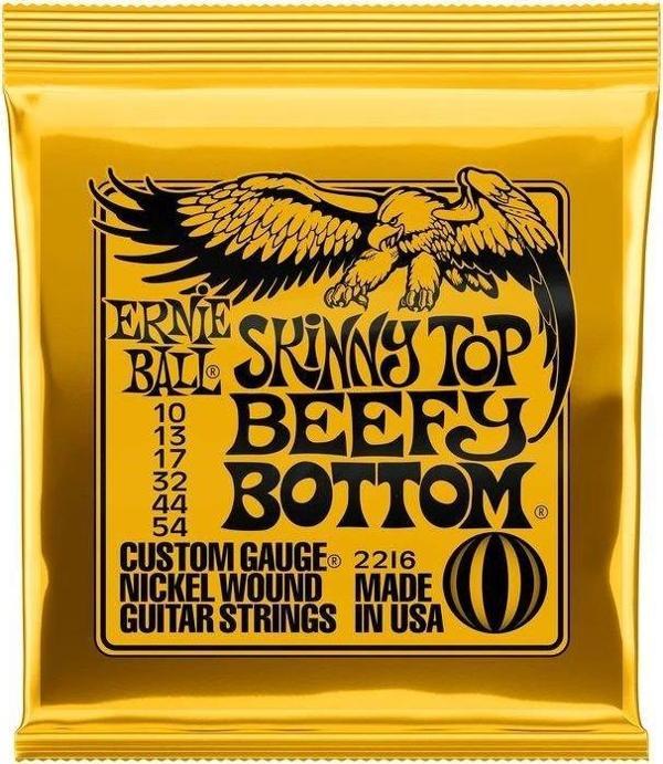 Ernie Ball P02216 Elektro Gitar Teli 10-54 Skinny Top Beefy Bottom Slinky Nickel Wound - Image 1