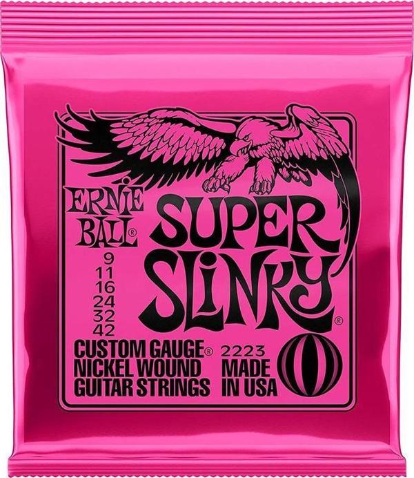 Ernie Ball P02223 Super Slinky 09-42 Elektro Gitar Teli - Image 1
