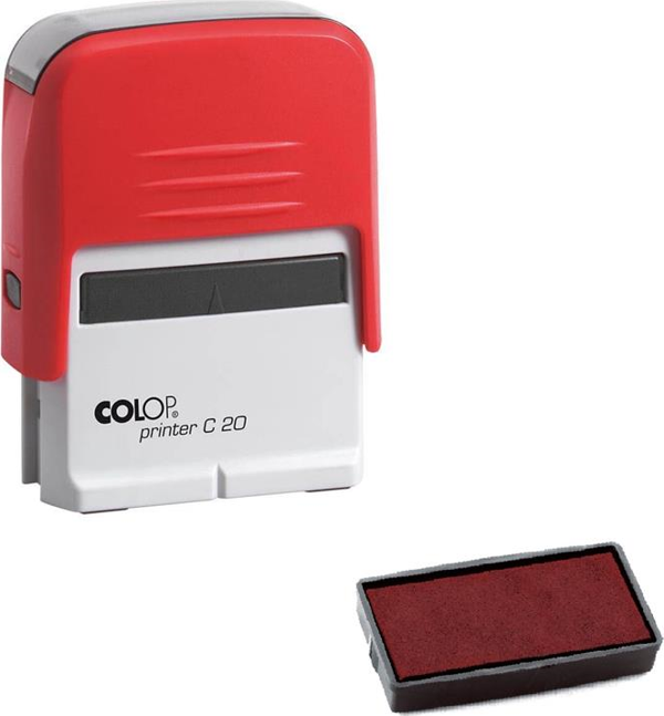 COLOP PRINTER C20 KIRMIZI KASA KIRMIZI KEÇE - 14X38MM - Image 1