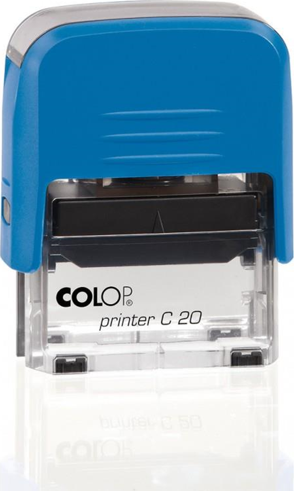 COLOP PRINTER C20 MAVİ KASA SİYAH KEÇE - 14X38MM - Image 1