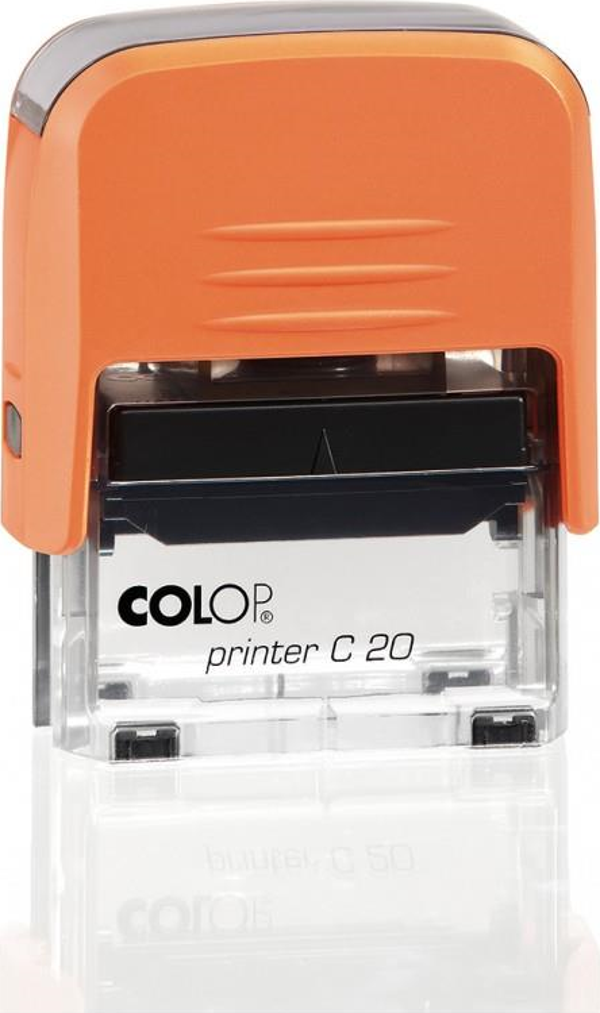 COLOP PRINTER C20 TURUNCU KASA SİYAH KEÇE - 14X38MM - Image 1