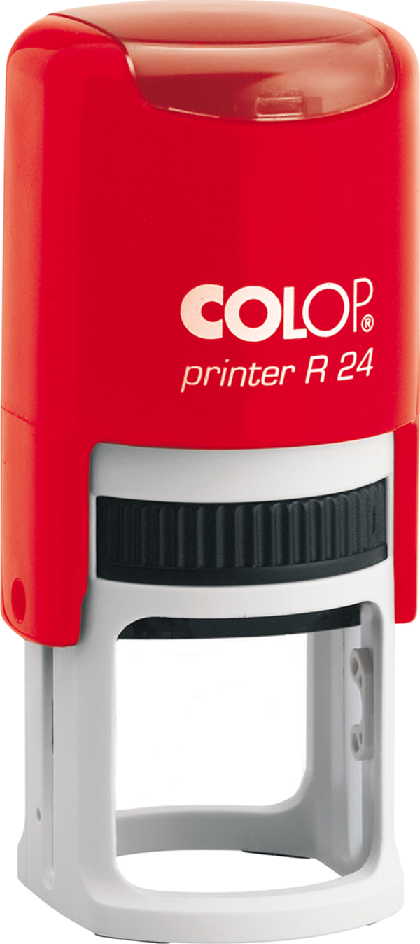 COLOP R24 YUVARLAK KIRMIZI KASA SİYAH KEÇE - 24MM - Image 1