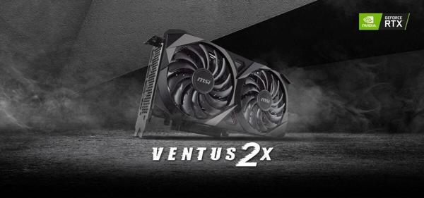 MSI VGA GEFORCE RTX 3050 VENTUS 2X XS 8G OC RTX3050 8GB GDDR6 128B DX12 PCIE 4.0 X8) - Image 1