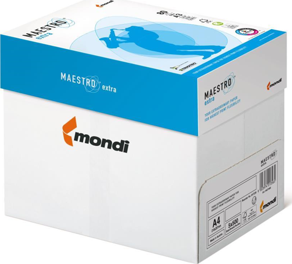 Mondi Maestro Extra A3 Gramajlı Fotokopi Kağıdı 90Gr 1 Koli 5 Pkt - Image 1
