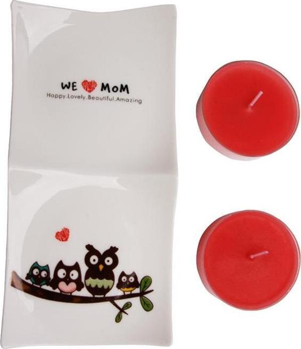 Biggdesign Tealight Mum Seti - Kırmızı - Image 1