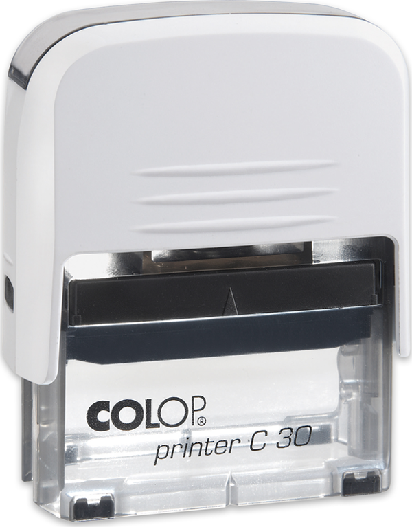 COLOP PRINTER C30 BEYAZ KASA MAVİ KEÇE - 18X47MM - Image 1