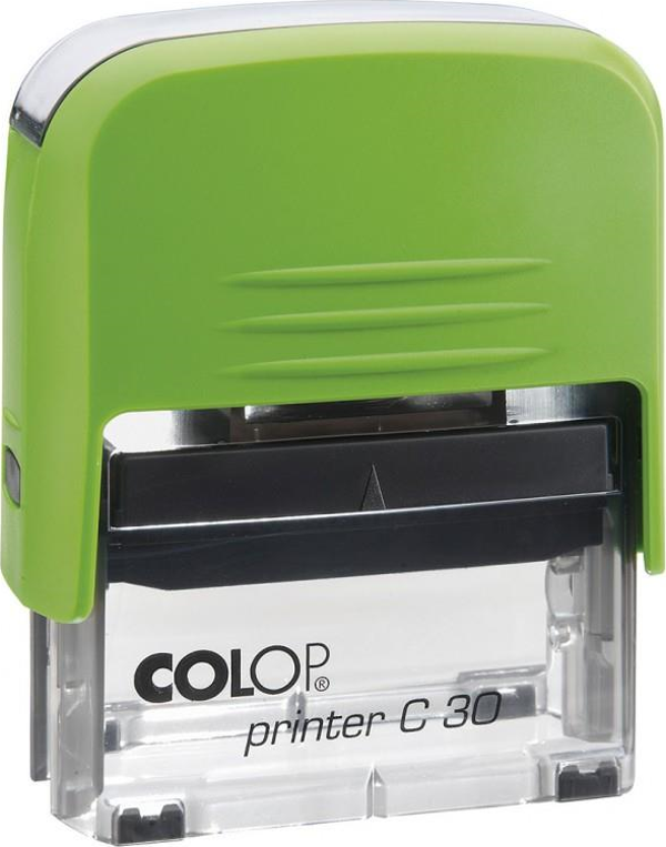 COLOP PRINTER C30 YEŞİL KASA SİYAH KEÇE - 18X47MM - Image 1