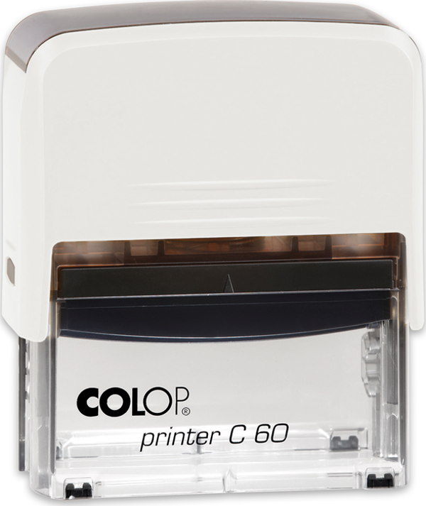 COLOP PRINTER C60 BEYAZ KASA SİYAH KEÇE - 37X76MM - Image 1