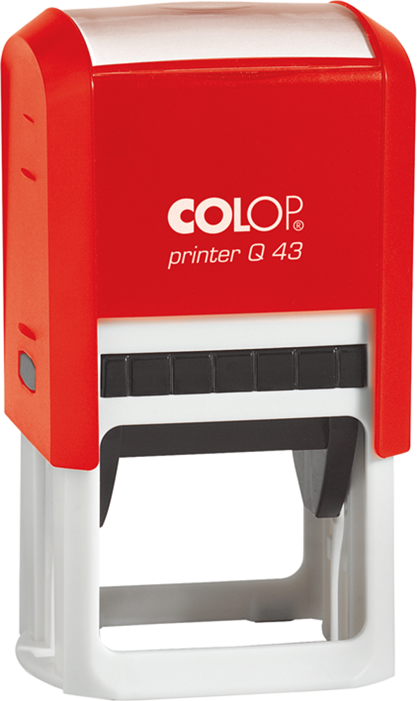 COLOP Q43 KARE KIRMIZI KASA SİYAH KEÇE - 43X43MM - Image 1