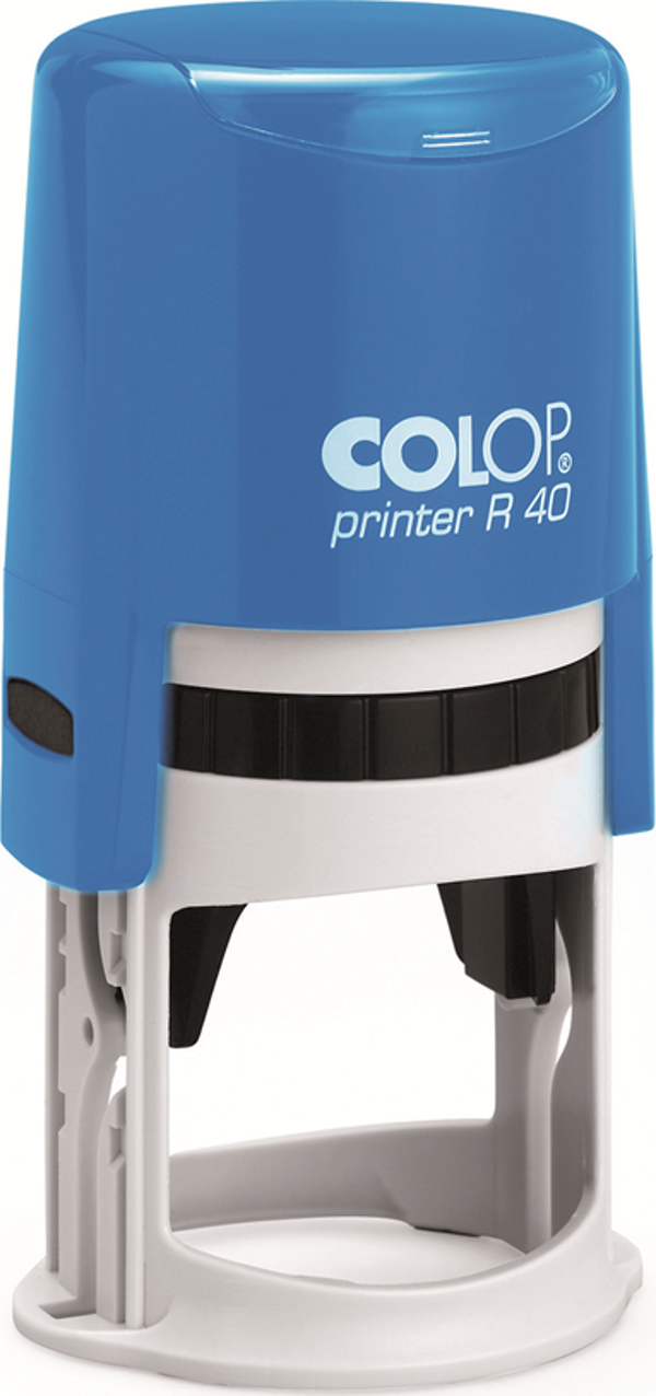 COLOP R40 YUVARLAK MAVİ KASA SİYAH KEÇE - 40MM - Image 1