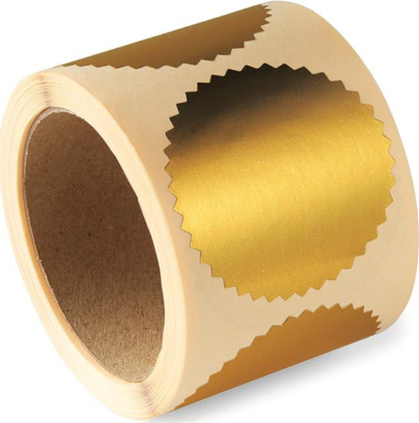 COLOP SOĞUK MÜHÜR ETİKETİ ALTIN RENK - 250ADET - Image 1