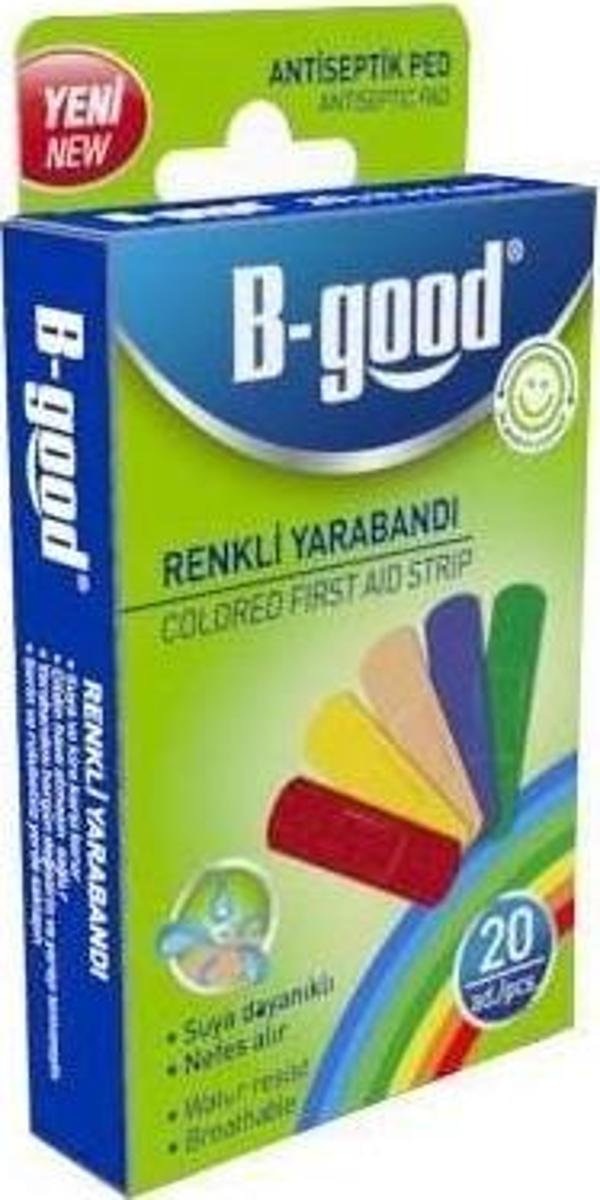B-Good Renkli Yara Bandı 20 Adet Suya Dayanıklı - Image 1