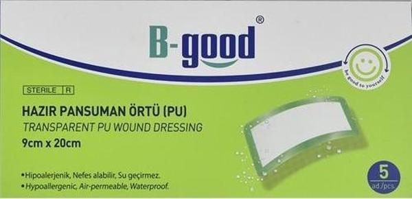 B-Good Şeffaf Yara Örtüsü 9X20 Cm 5Li Hazır Pansuman Örtü - Image 1