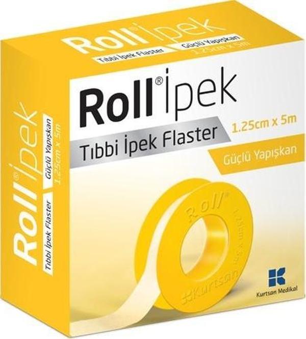 Roll Ipek 1.25X5 M Tıbbi Flaster Çinko Oksitli Kauçuk Yapışkanlı - Image 1