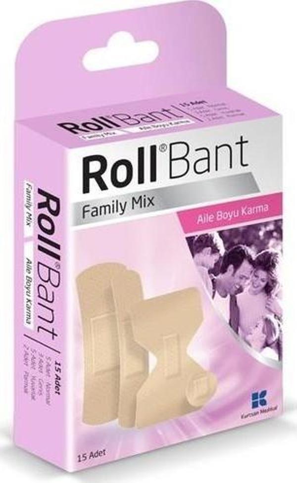 Roll Rollbant Family Mix Aile Boyu Karma Yara Bandı 15Lı - Image 1