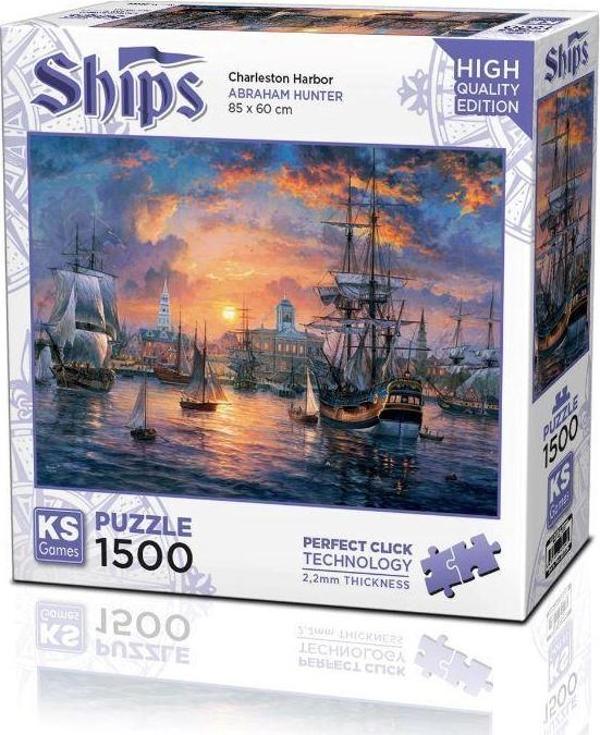 Ks Games Puzzle 1500 Parça Charleston Harbor - Image 1