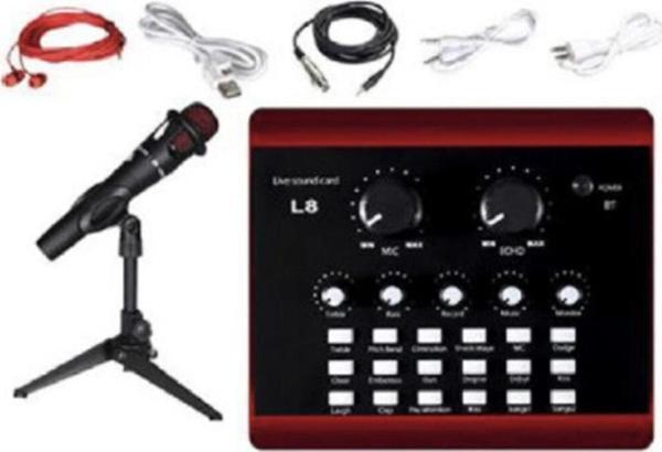 Lea L-5800 Model Fonksiyonel Ses Kartlı Condanser Stüdyo Ve Canlı Yayın Mikrofon Seti - Image 1