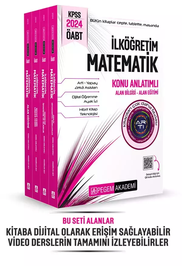 Pegem Akademi  2024 KPSS ÖABT İlköğretim Matematik Konu Anlatımlı (4 Kitap) - Pegem Akademi Yayıncılık - Image 1