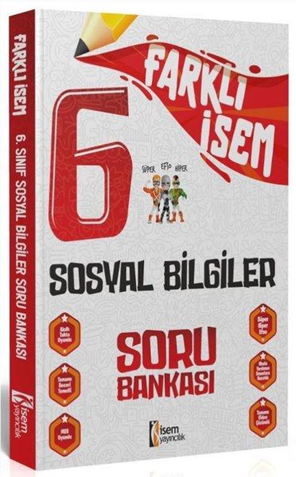 2024 6.Sınıf Sosyal Bilgiler Farklı İsem Soru Bankası - İsem Yayıncılık - Ortaokul - Image 1