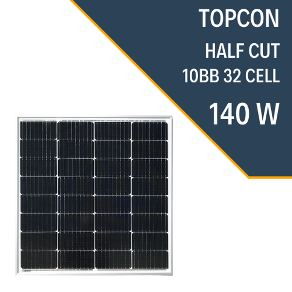 140W HALF CUT TOPCON GÜNEŞ PANELİ - Image 1