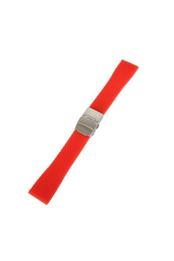 Ezgi Elektronik Kırmızı 1. Kalite Kauçuk Silikon Saat Kordonu 20Mm Slikon Kayış 2 - Image 1
