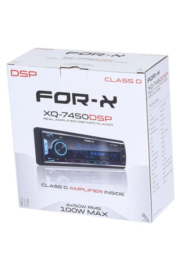 For-X Xq-7450-4X100W-Mikrofonlu-Dsp İşlemci-7 Renk-Bt5.0-Usb-Radyo-Mp3-4 Anfi Çıkış-Profesyonel Teyp - Image 1