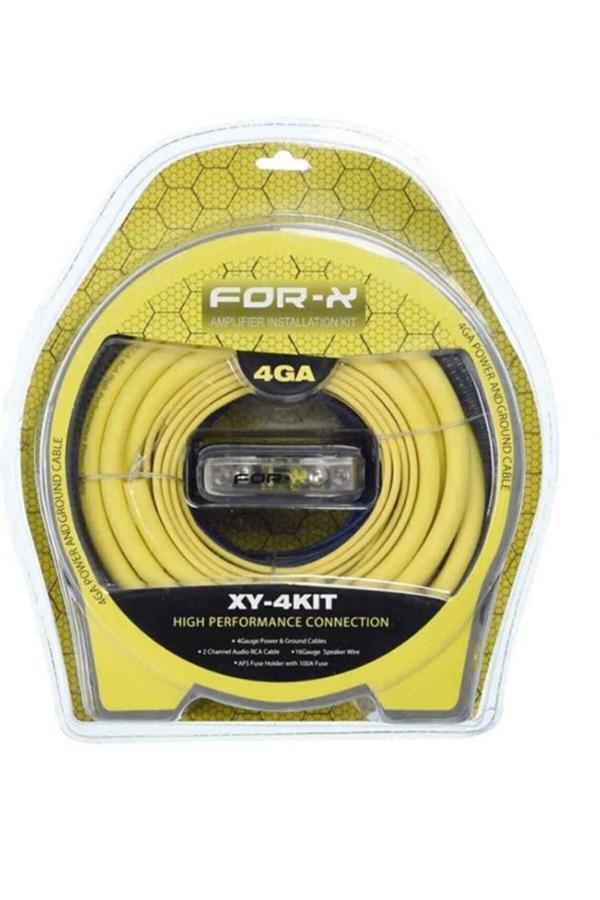 Forx5 4 Ga Profesyonel Seri Kalın Oto Amfi Kablo Seti 2 Adet - Image 1