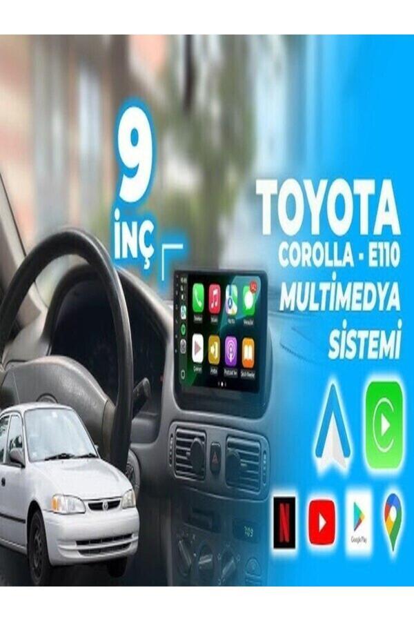 For-X Toyota Corolla-E110(1999-2001) 9''Android-4Gb-64Gb-Ön Kayıt Kamera-Mikrofonlu-Carplay-Wifi-Fm-Kamera - Image 1