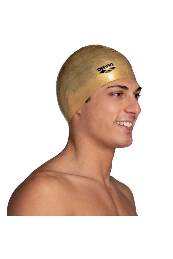 Arena Icons Team Stripe Unisex Sarı Yüzücü Bonesi - Image 1