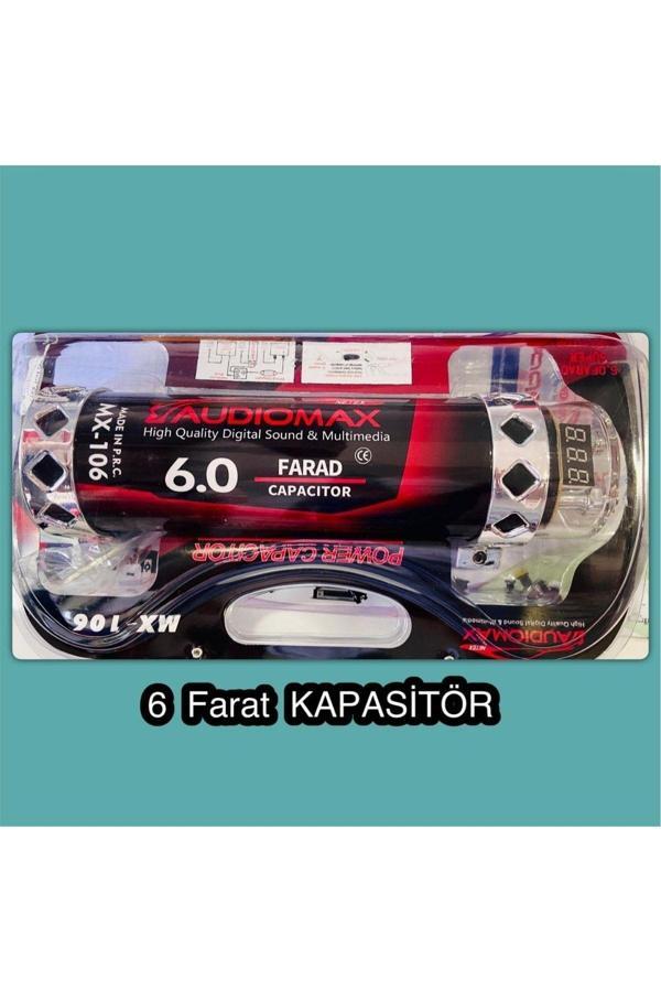 Class Audiomax Mx 106 Power Capasıtor, 6 Farad Led Ekranlı Remoteli Power Kapasitör - Image 1