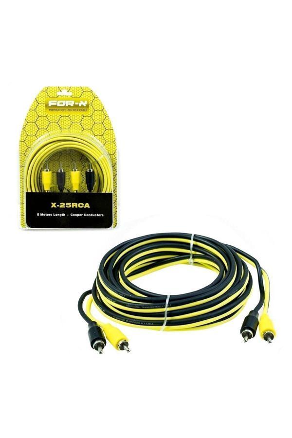 For-X X-25Rca Oto Anfi Kablosu 2Rca 2Rca Kablo 5 Metre - Image 1