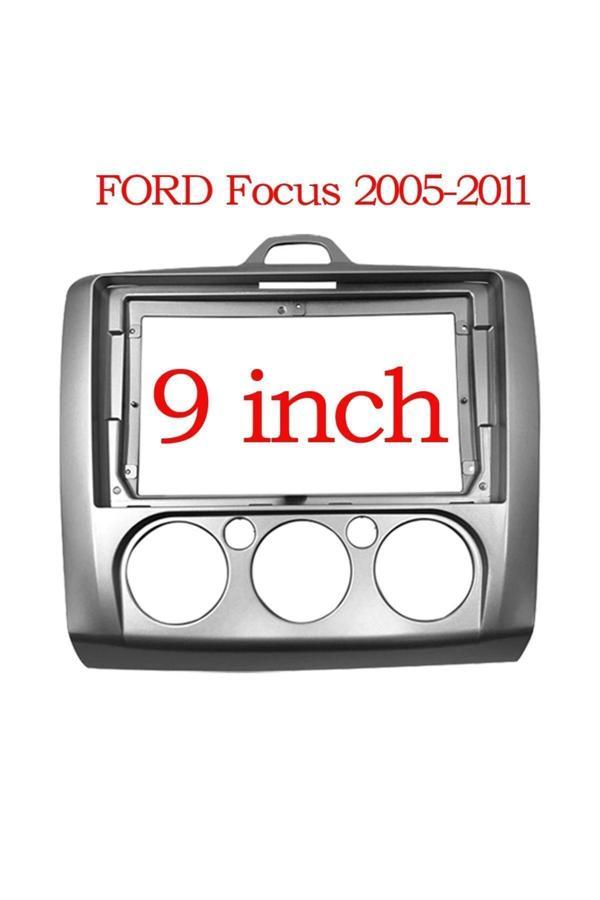 For-X Ford Focus 2-2005-2011 Arası 9'' Analog Klimalı-Multimedya Çerçevesi-Direksiyon Uyumlu-Soketli - Image 1