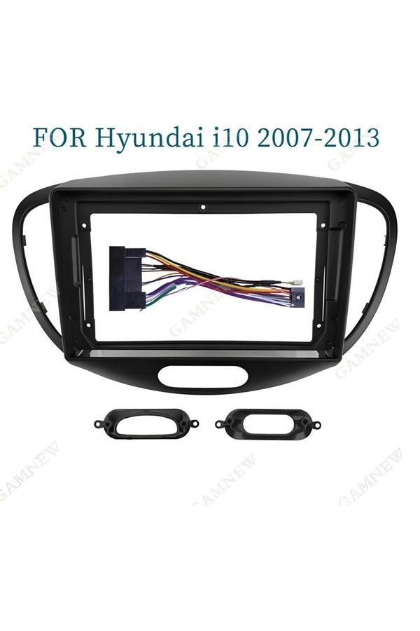 For-X Hyundai İ10-2008-2013-9'' Uyumlu Multimedya Çerçevesi-Direksiyon Uyumlu-Soketli-Teknik Destekli - Image 1