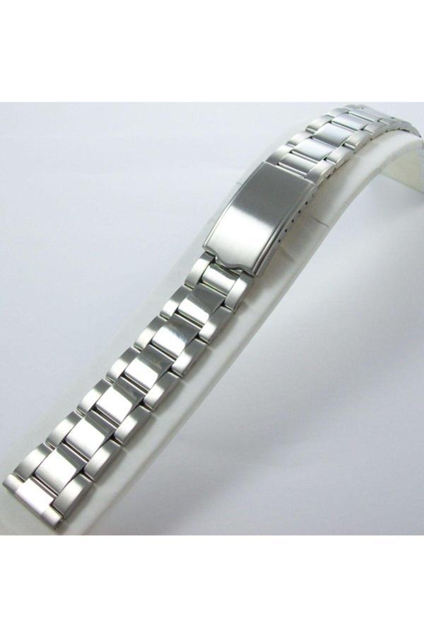 Ezgi Elektronik Parlak Köprülü Çelik Saat Kordonu Spor 20Mm Metal Kayış Kolçak - Image 1