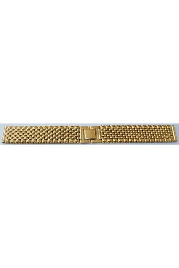 Ezgi Elektronik Sarı Altın Kaplama 1. Kalite Saat Kordonu Metal Kordon 18Mm Gold1 - Image 1