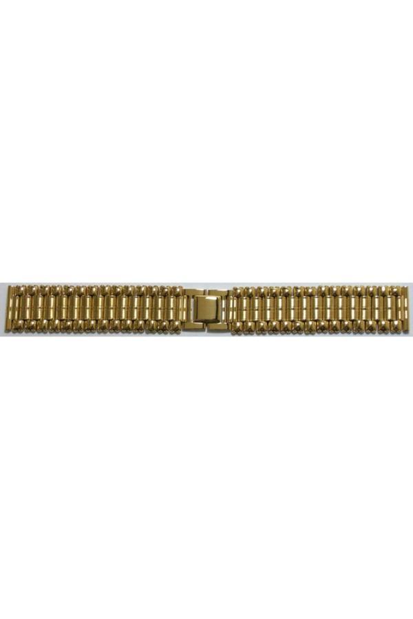 Ezgi Elektronik Sarı Altın Kaplama 1.Kalite Saat Kordonu Metal Kordon 20Mm Goldks - Image 1