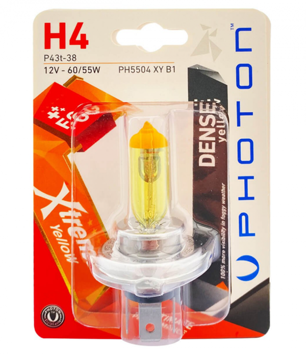 Photon Far Ampulü H4 12v 60/55w Xtreme Yellow (tek Adet) Ktm 200 Duke Spacy Tvs Apache Bajaj Pulsar - Image 1