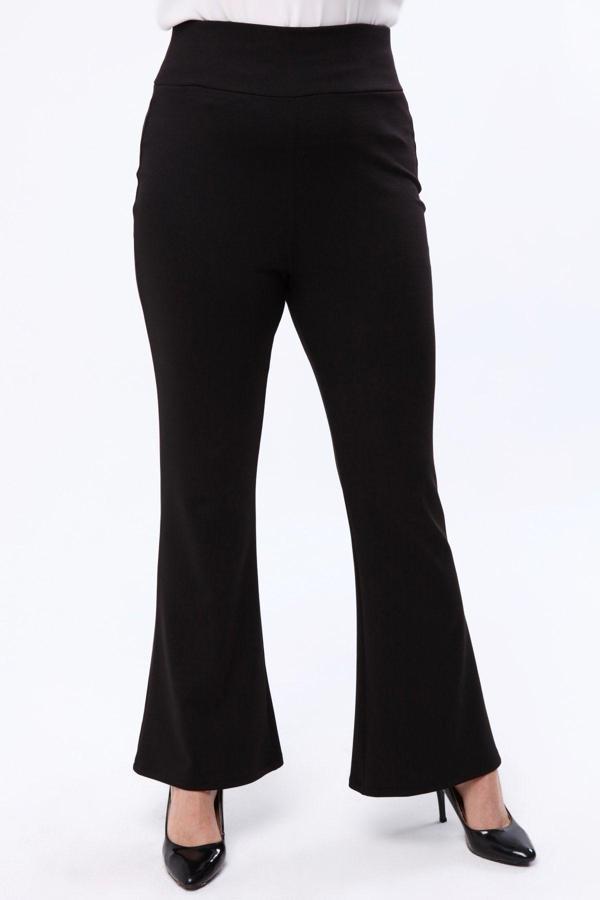 Curvy Trend Büyük Beden İspanyol Paça Toparlayıcı Tayt - Image 1