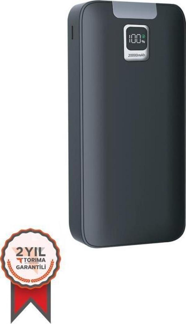 Torima Trm-1023 22.5W Hızlı Şarj Özellikli Dijital Şarj Göstergeli 20.000 Mah Powerbank Siyah - Image 1