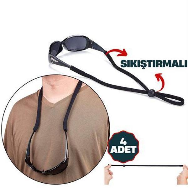 ModaCar Savino 4 Adet Ayarlanabilir Sıkıştırmalı Gözlük İpi - Image 1