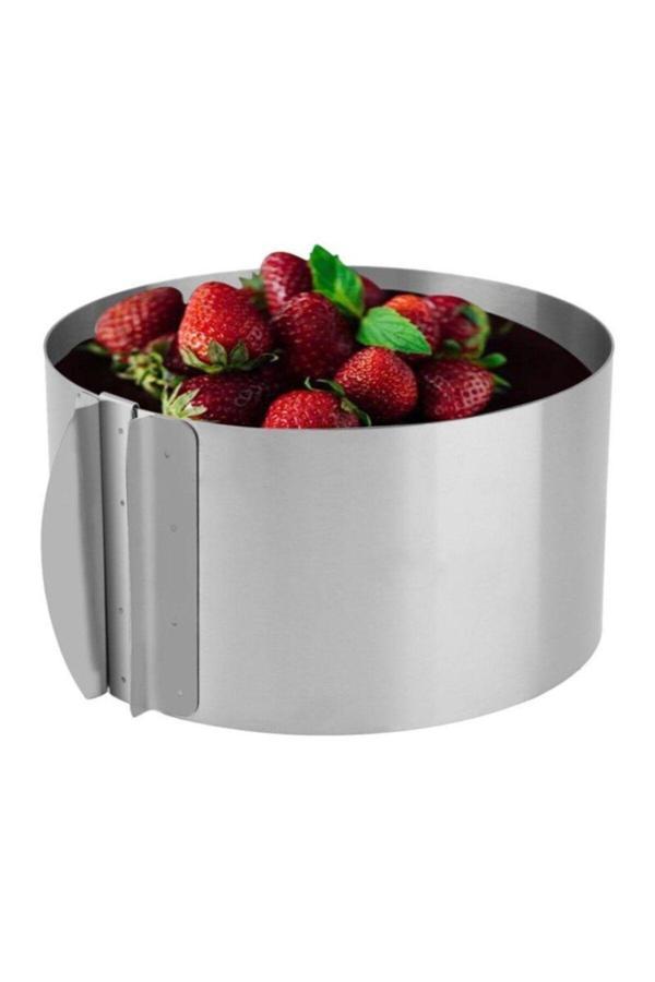 Narkalıp Paslanmaz Çelik Ayarlanabilir Kek Kalıbı 16cm-30cm Derinlik 10cm Model-2 - Image 1