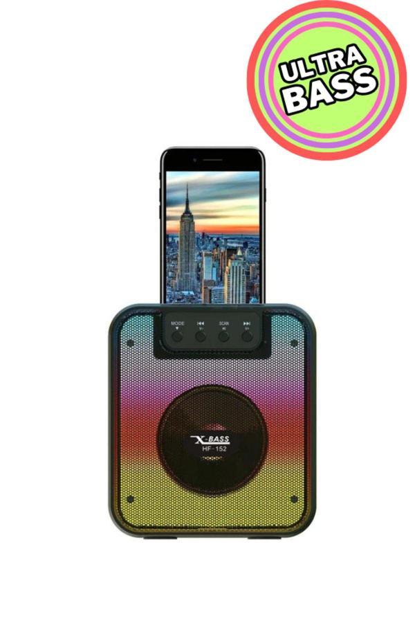 Gunkes A + Bass Professional Taşınabilir Işıklı Tf Kart Usb Bluetooth Aux Girişli Bt Speaker - Image 1